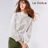 在飛比找momo購物網優惠-【Le Polka】精緻繡花短版上衣-女