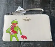 DISNEY X KATE SPADE NEW YORK MUPPETS MED L-ZIP WRISTLET KJ068 NWT