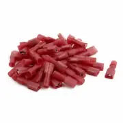 A● 50Pcs FDFN1-187 22-16AWG Insulated Female Spade Crimp Terminal Connector Red