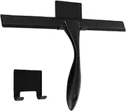 Shower Squeegee for Glass Doors,Stainless Steel Bath Squeegee,Shower Door Squeegee for Window Cleaning,304 Stainless Steel Shower Squeegee,Multipurpose Shower Wiper,Household Shower Scraper (Black)