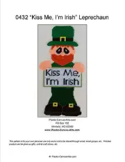 Kiss Me, I'm Irish Leprechaun-St. Patrick's Day-Plastic Canvas Pattern or Kit