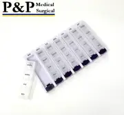 Weekly AM/PM Pill Box Portable Travel Case Prescription Organizer Box of 1