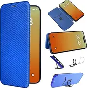 Compatible with Motorola Edge 30 Neo 5G Cover,Magnetic Closure,Compatible with Motorola Edge 30 Lite Shockproof PU Leather Slim Fit Case Card Holder Kickstand Wallet Blue