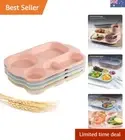 Unbreakable Microwave Dishwasher Safe Divided Plates for Portion Control