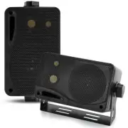 Pyramid 3-Way Indoor Outdoor Speaker System - 3.5 Inch 200W Pair of Mini Box ...