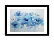 Blue Flower Framed print Art Poster