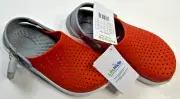 Crocs Literide Juniors Clog 205964 Tangerine White Size J3 Roomy Fit