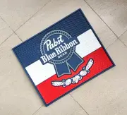 XL Pabst Blue Ribbon Rubber bar mats spill mat bar runner drip mat beer coasters
