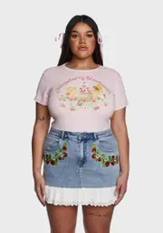 [Dolls Kill X Strawberry Shortcake] Plus Sunshine Buddies Baby Tee