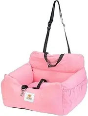 Dog Car Seat,Dog Booster Car Seats for Small Dogs Travel Bed with Storage Pocket and Safety Leash,Detachable Washable Puppy Pet Car Seat for SUVs/Trucks Front Back