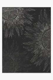 275' x 365' | Machine Washable Runner Rug | Kid & Pet Friendly | Indoor Rug | Jellyfish Bloom Charcoal Rug | Ruggable