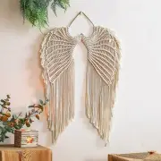 Angel Wings Macrame Wall Hanging Tapestry, Macrame Woven Boho Angel Wings Tap...