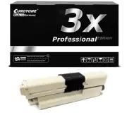 3x Eurotone Pro Toner Black for OKI MC-351-DN C-531-DN C-331-DN C-330-DN