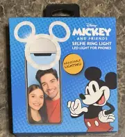 Disney Mickey Mouse And Friends Selfie Ring LED Light For Cellphones Brand New!!