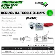 10-Pack Carbon Steel 60lb U-Bar Flange Base Horizontal Clamps