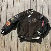 Men’s Alpha Industries MA-1 Wool Varsity Bomber Jacket Army Green $275