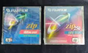 2 Sealed Fujifilm Zip Disks 250MB & 100MB IBM Formatted New Old Stock Storage