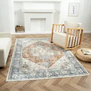 Easy Moderate Aqua Rug