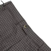 Meyer NWT Flat Front Dress Pants Size 50 34 US Bonn Gray Brown Plaid Wool Blend