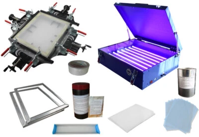 Screen Frame Stretching Kit Screen Stretcher + Exposure Unit Chemical & Tools