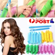 18pcs No Heat Leverage Curlers Formers Spiral Styling Rollers Magic Hair Curler