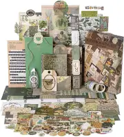 Vintage Junk Journal Supplies Aesthetic Journaling Kit, Scrapbook Papers Sticker