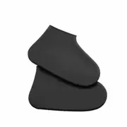 Black Shoe Cover Waterproof Non Slip Rain Water Rubber Foot Boot Overshoe