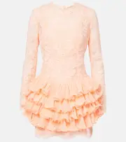 [Zimmermann] Zimmermann Crush Lace Frill minidress AU 10 orange