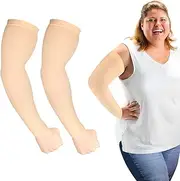 [ioutdoor] Arm Sleeves Plus Size, UV Sun Protection Arm Sleeves UPF 50+ Cooling Ice Silk Oversized Arm Compression Sleeve Covers Tattoo Cover for Women XXL Men XL Plus Size