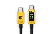 Transformers Type-C to Type-C Fast Charge 100W / 65W Data Cable USB TF-A18 - Yellow