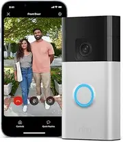 Ring Battery Video Doorbell | DIY Wireless Video Doorbell Camera with Head-To-Toe View, HD Video, With Built-in Battery | Easy to install (5min) | 30-day free trial of Ring Home