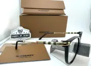 BURBERRY BE2255Q 3001 BLACK GOLD PLAID EYEGLASSES FRAME 51MM AUTHENTIC NEW $338