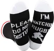 [TSOTMO] Please Do Not Disturb I’m Watching The Rugby Socks Rugby Team Rugby Gift Rugby Lover Socks (Rugby Socks), Rugby Socks, One Size