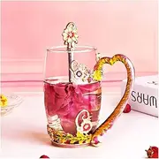 [BAWHO] Mug Enamel Coffee Cup Glass with Cover Set Creative Continental Cup Home Living Room Transparent Water Cup