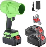 Seese Cordless Leaf Blower Handheld, 300000rpm Turbo Jet Blower with Battery & Charger, Super Power Air Duster for Patio Cleaning, Lawn Care, Blowing Leaves Dust, Blow Out Strong Wind in One Second