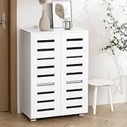 Shoe Cabinet 20 Pairs 5-tier White Storage Organizer Modern Furniture Home Decor