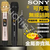 在飛比找蝦皮購物優惠-✗索尼SONY 一拖二 無線麥克風U段萬能麥充電家用KTV唱