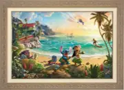 Thomas Kinkade Studios Disney's Lilo and Stitch 12 x 18 LE Canvas S/N Framed