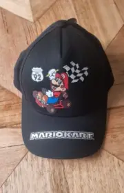 Mario Kart - Boys Nintendo Mario Baseball Cap - 53cm RRP $12 - Black Hat