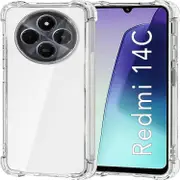 Wigento For Xiaomi Redmi 14C Shock TPU Protective Phone Case Case Transparent