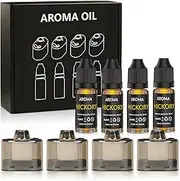 LWRT Cocktail Bubble Gun Kit Accessories, Includes 4 Hickory Flavor Aroma Oils (10 ml Each) and 4 Oil Containers