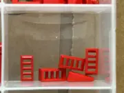 LEGO Parts - Red Slope 18 2 x 1 x 2/3 with Grille - No 61409 - QTY 5
