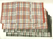 4 Checkered Extra Large Laundry Storage Plastic Shopping Bags with Zipper Ea New