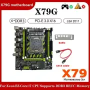 2X(X79G Motherboard+SATA Cable+Bezel LGA2011 4XDDR3 RECC Slot M.2 NVME4614