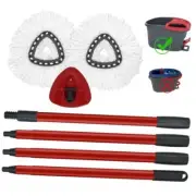 Mop Replace Heads Mop Handle and Mop 1 Sets Mop Handle + 2 White Heads + 1 Base