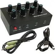 Lyaciomn -801 Condenser Microphone Expander 8 Channel 3.5mm Microphone Mixer Multi-Channel Input Expander Hub