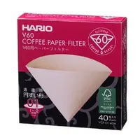 在飛比找蝦皮購物優惠-HARIO V60無漂白01 / 02濾紙40張  VCF-