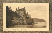 Robin Hoods Bay Yorkshire Boat Landing & Cliffs England OLD PHOTO