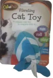 Cat Toy Blue Fish Vibrating Pull Sting Pet Pals-Brand New-SHIPS N 24 HOURS