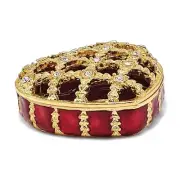 Bejeweled PEEK-A-BOO Decorative Heart Trinket Box